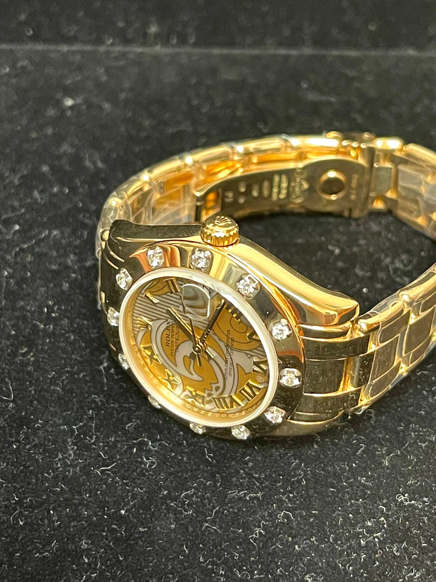 2010 Rolex Datejust 81318 Factory Gold Dust Dream MOP Pearlmaster W/Papers 34mm