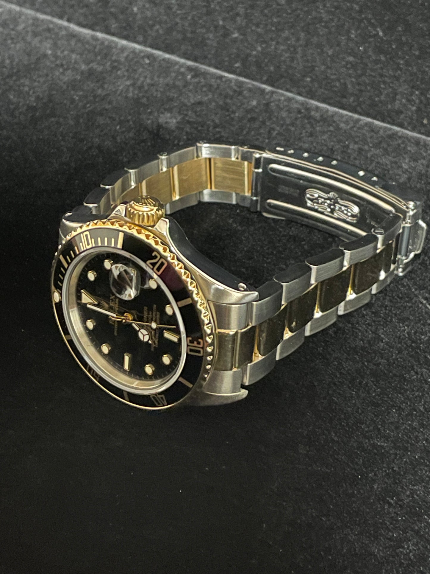 1985 Rolex Submariner Date 16803 Black Dial TT 18kt Oyster No Papers 40mm