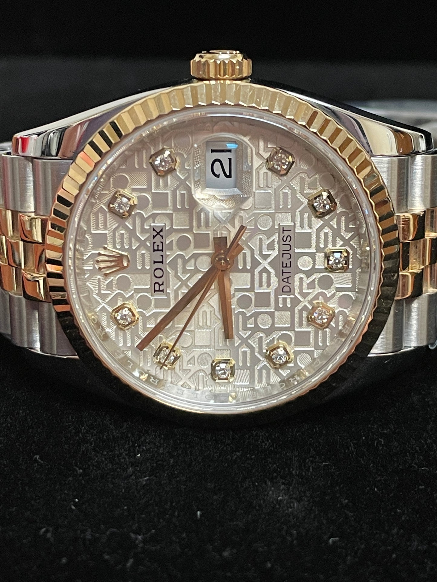 2021 Rolex Datejust 126233 Silver Jubilee Diamond Dial TT Jubilee W Papers 36mm