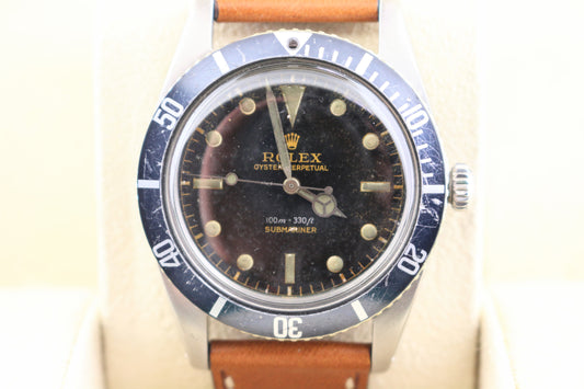 1958 Rolex Submariner 5508 James Bond Tropical Gilt Dial Meters First 40mm