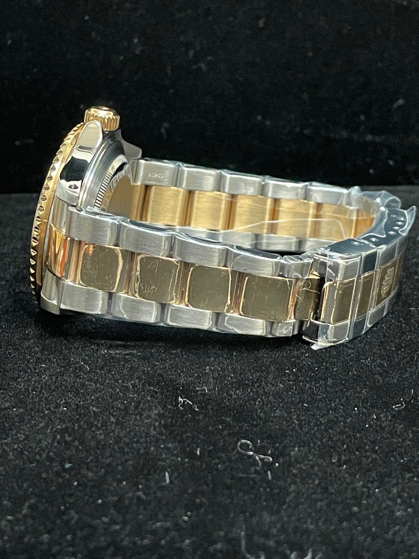 2001 Rolex Submariner Gold Through 16613 Blue Dial TT Oyster With Papers 40mm