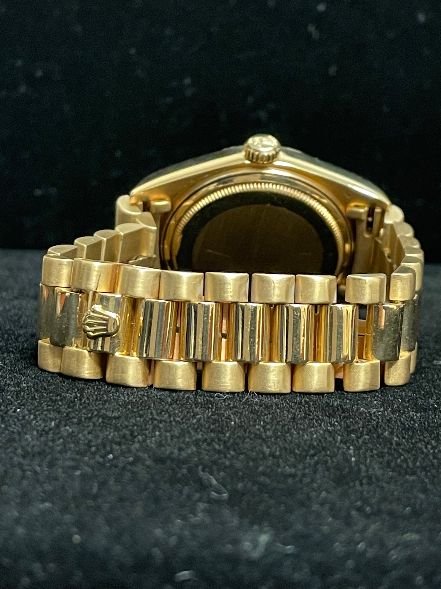 1979 Rolex Day-Date 18038 Black Dial German Day wheel 18kt President 36mm