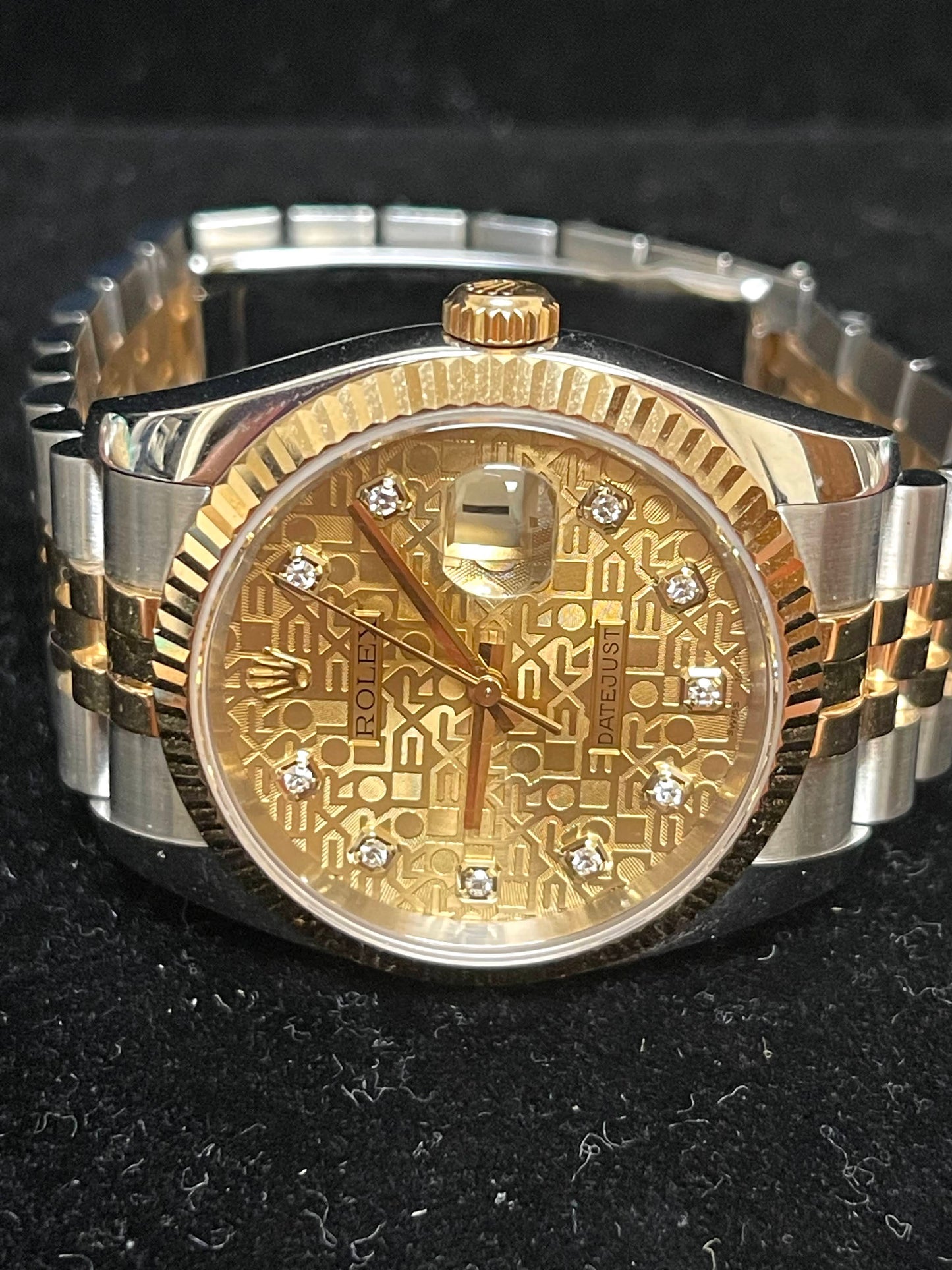 2006 Rolex Datejust 116233 Champagne Diamond Dial TT Jubilee With Papers 36mm
