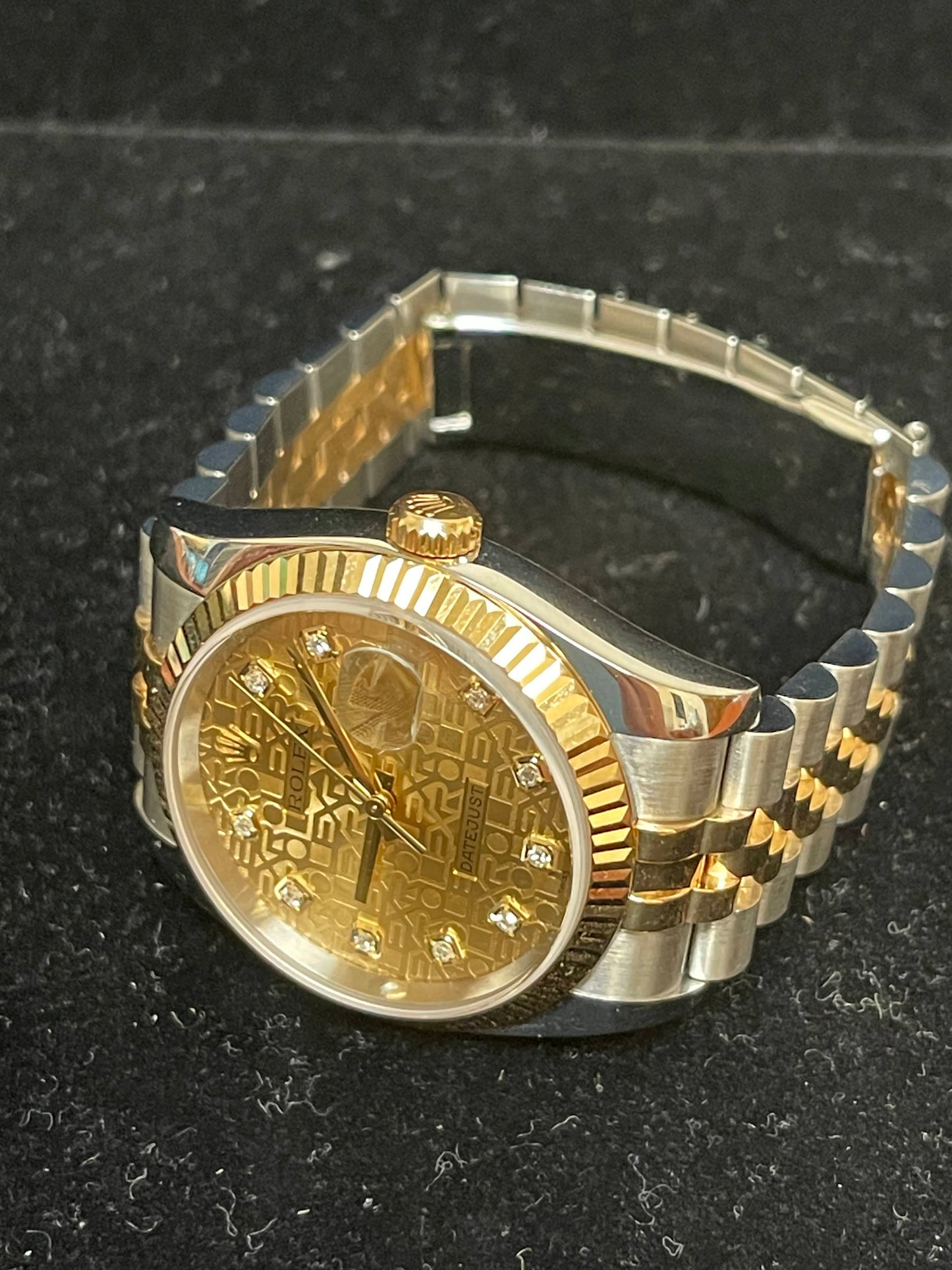 2006 Rolex Datejust 116233 Champagne Diamond Dial TT Jubilee With Papers 36mm