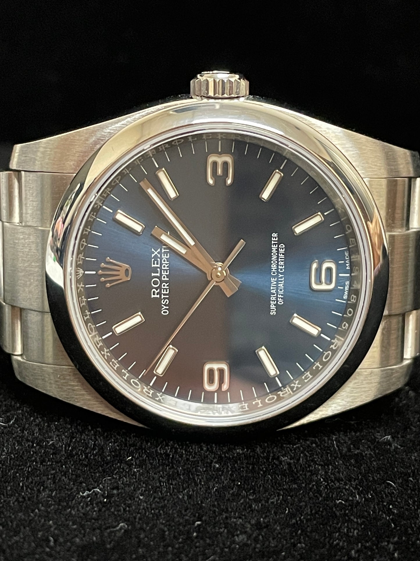 2014 Rolex Oyster Perpetual 116000 Blue Dial SS Oyster No Papers 36mm