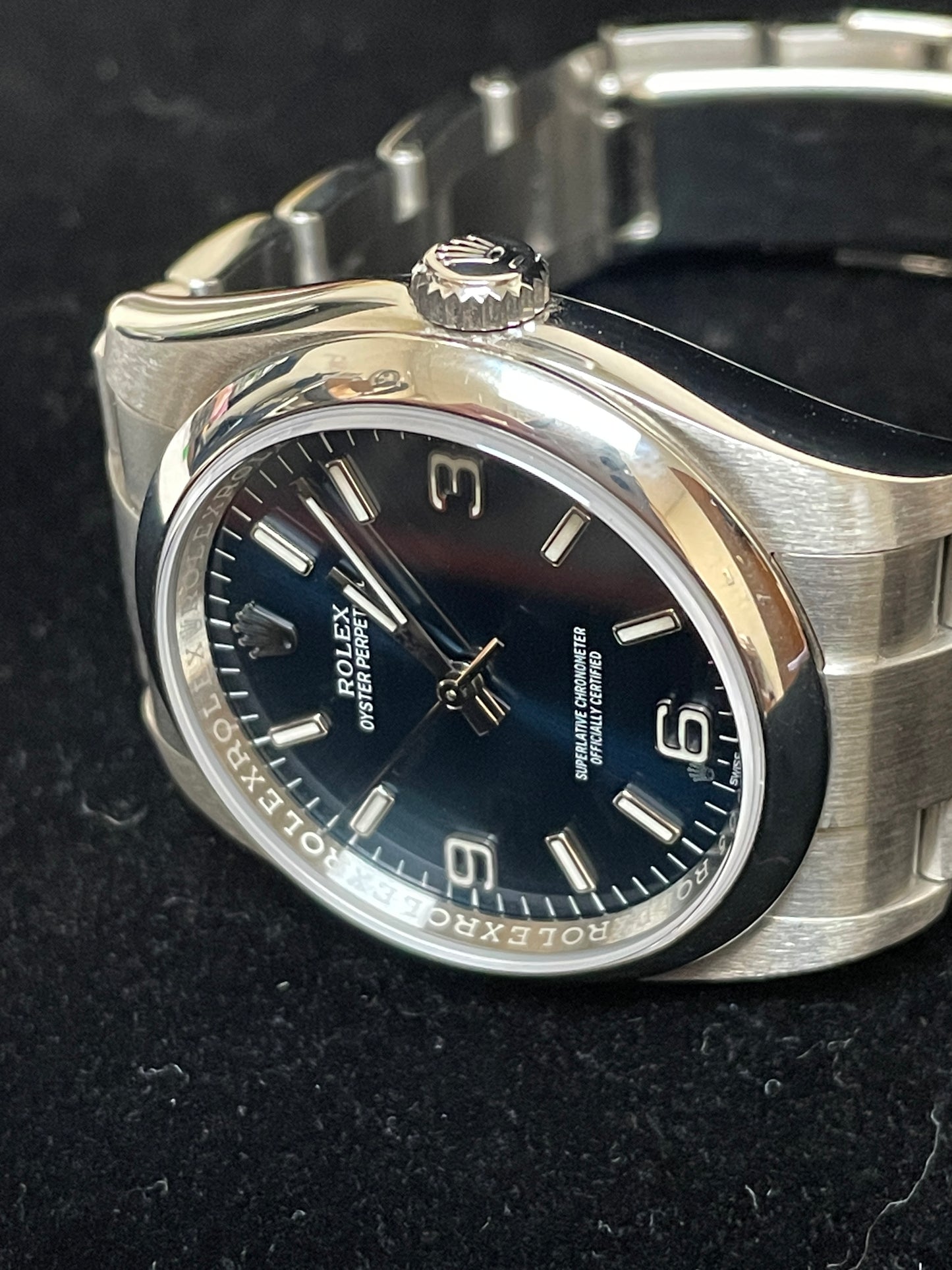 2014 Rolex Oyster Perpetual 116000 Blue Dial SS Oyster No Papers 36mm