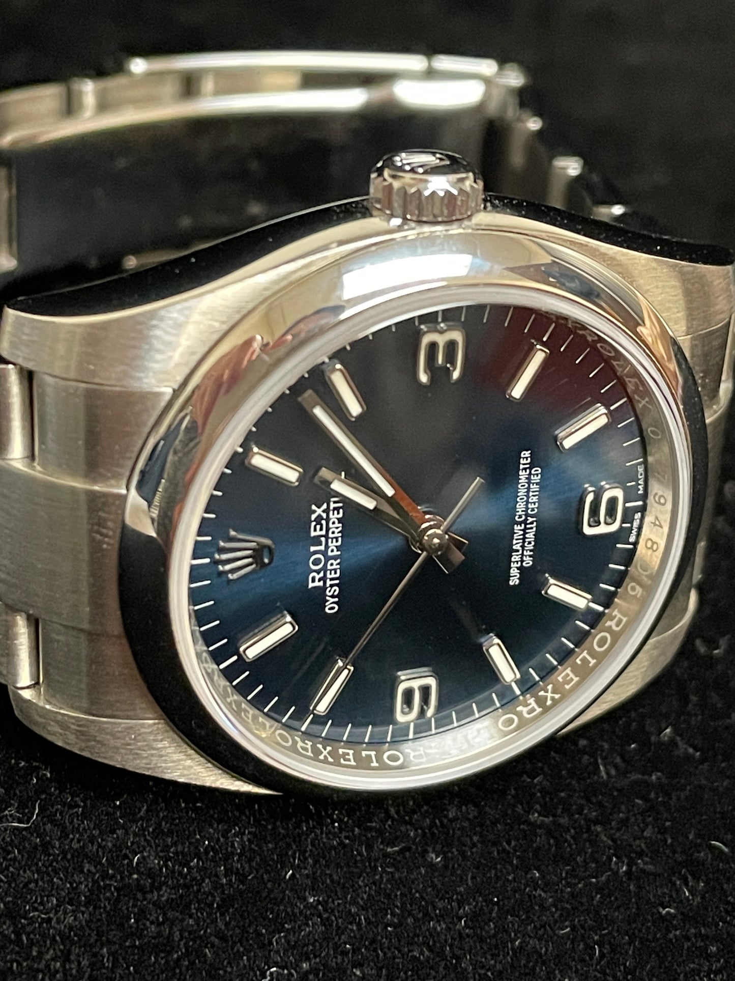 2014 Rolex Oyster Perpetual 116000 Blue Dial SS Oyster No Papers 36mm