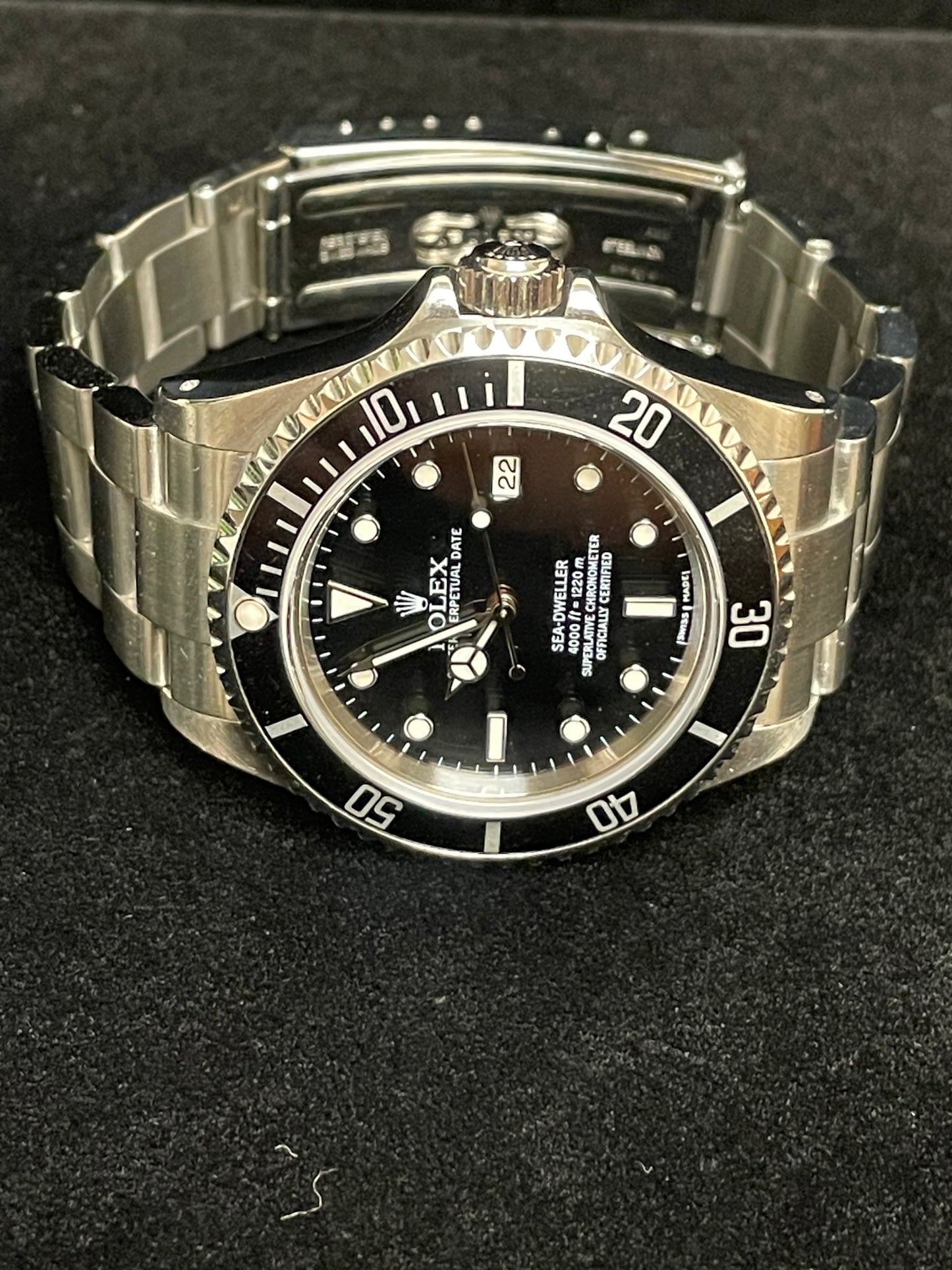 2000 Rolex Sea-Dweller 16600 Black Dial SS Oyster With Papers 40mm
