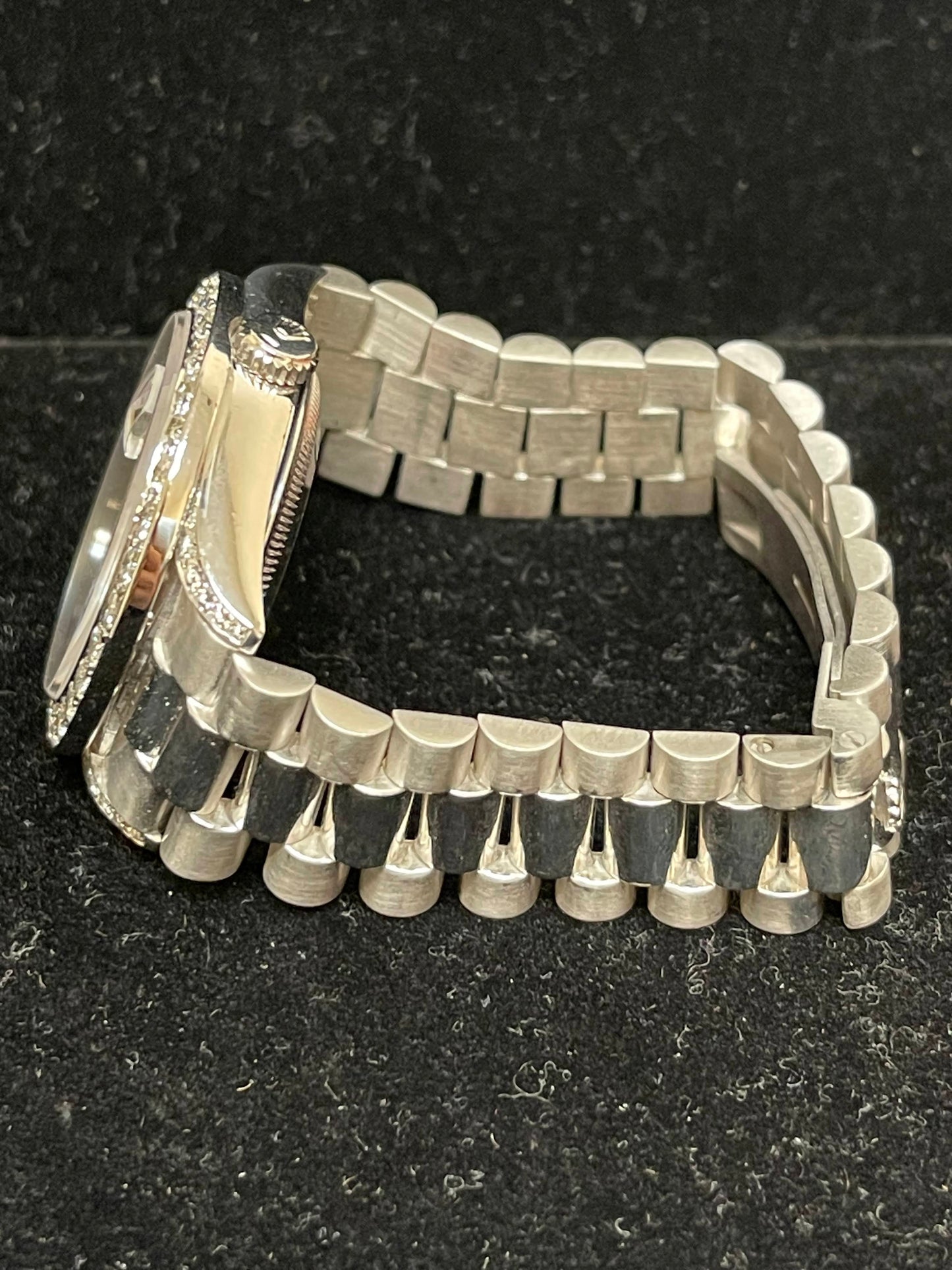 Rolex 1995 Day-Date 18296 Platinum Diamond Dial Bezel Factory Diamond Lugs 36mm
