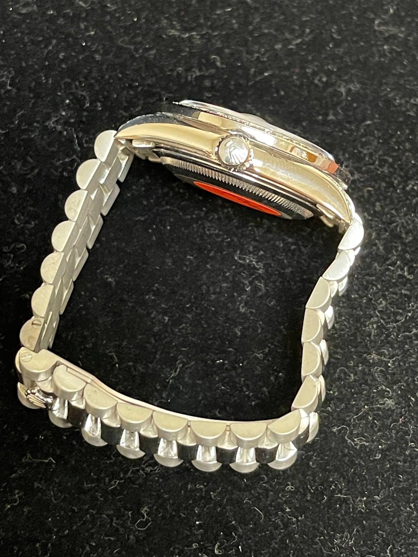 Rolex 1995 Day-Date 18296 Platinum Diamond Dial Bezel Factory Diamond Lugs 36mm