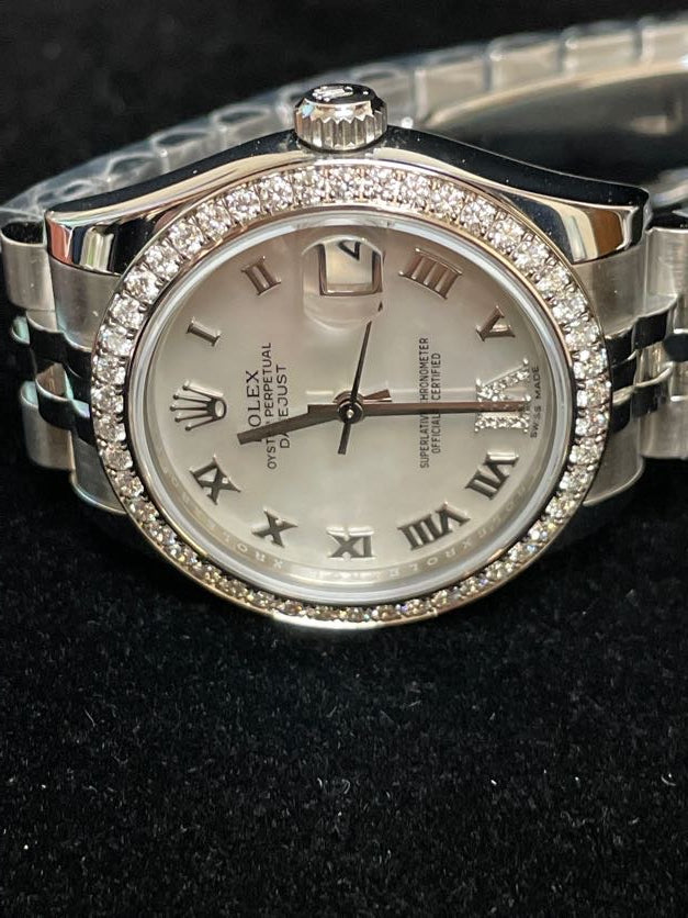 2021 Rolex Datejust 178384 MOP Diamond Dial and Bezel SS Jubilee With Paper 31mm