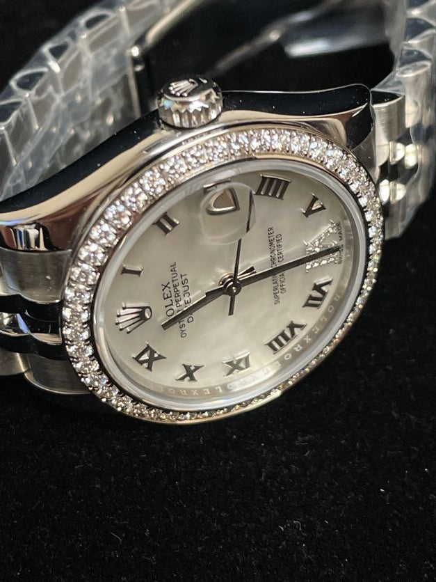 2021 Rolex Datejust 178384 MOP Diamond Dial and Bezel SS Jubilee With Paper 31mm