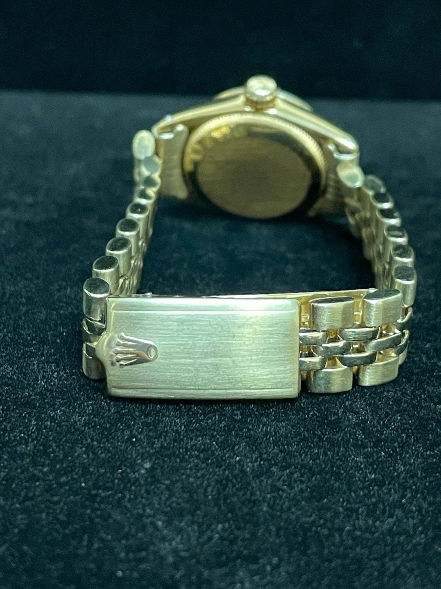 Rolex Ladies Datejust President 6517 White MOP Diam Dial Yellow Gold 26mm
