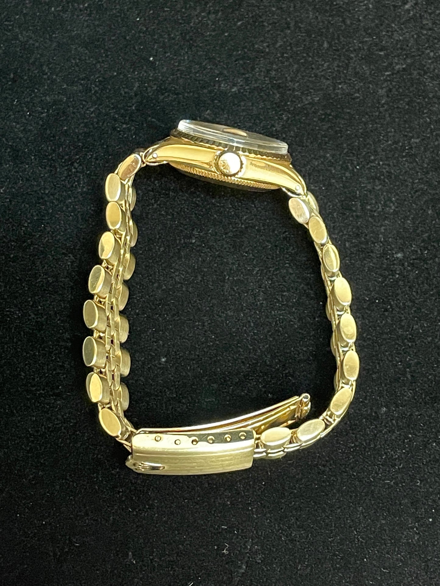 Rolex Ladies Datejust President 6517 White MOP Diam Dial Yellow Gold 26mm