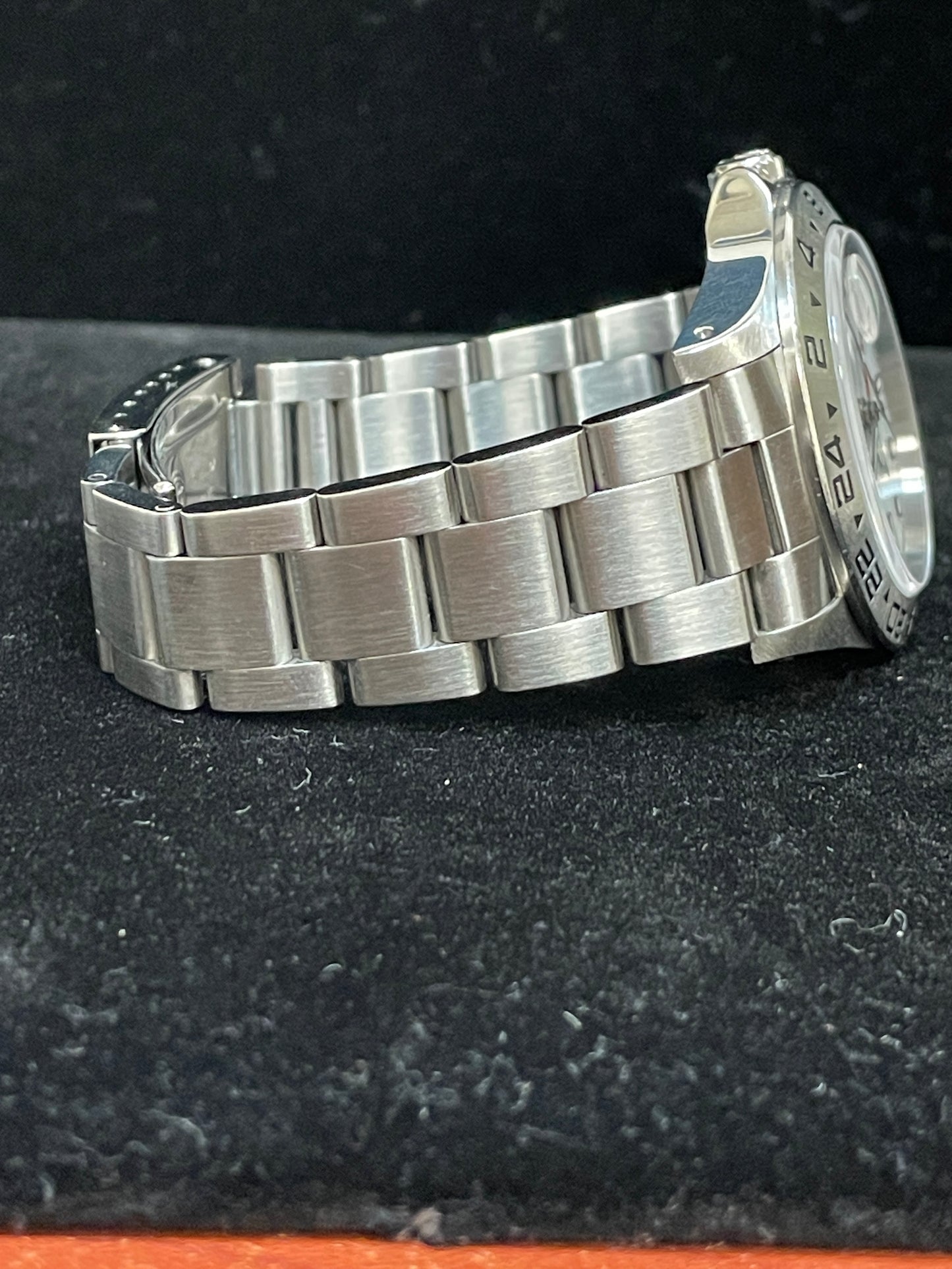 1986 Rolex Explorer II 16550 Transitional White Polar Dial SS Oyster Papers 40mm