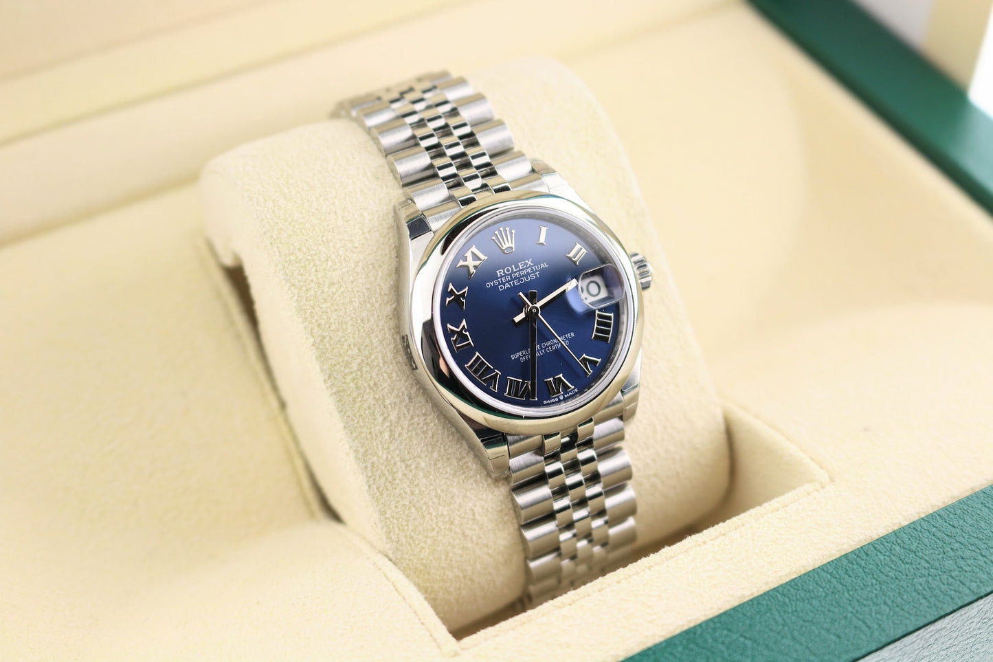 Unworn 2024 Rolex Datejust 278240 Blue Roman Dial SS Jubilee With Papers 31mm