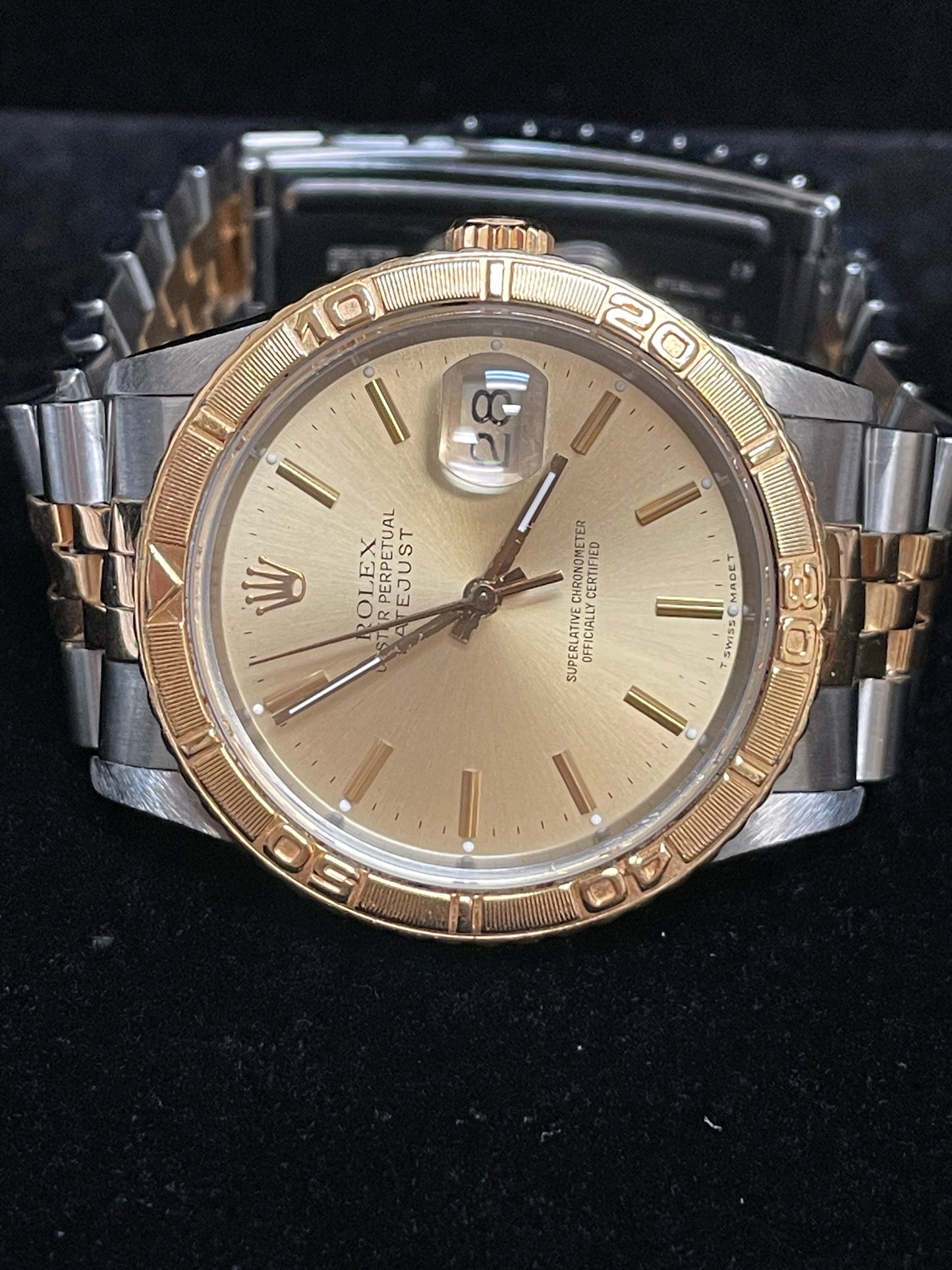 1990 Rolex Datejust Turnograph 16263 Champagne Dial TT Jubilee No Papers 36mm