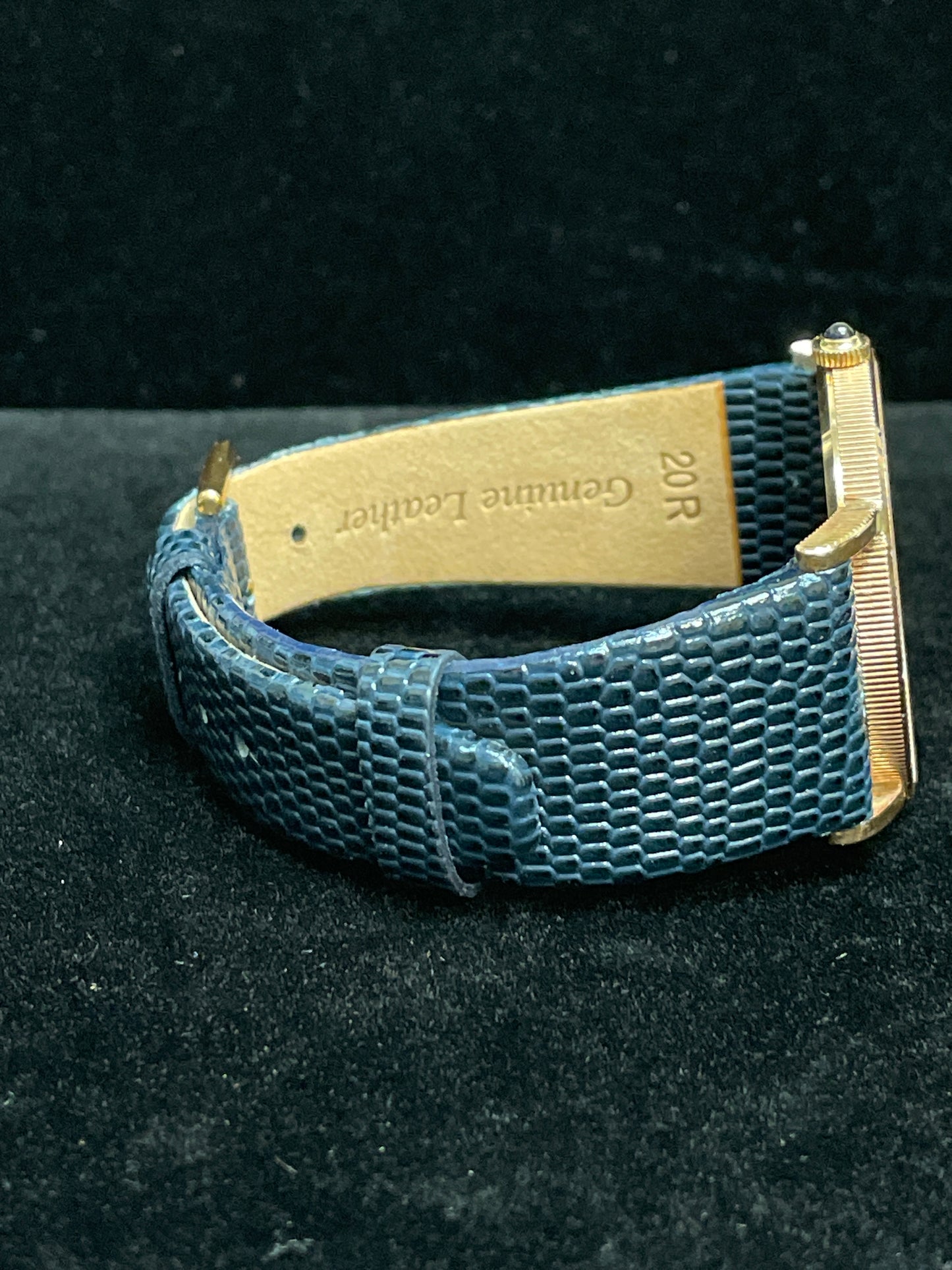 Corum Mens Double Eagle $20 Coin Quartz Yellow Gold Blue Leather Strap 35mm