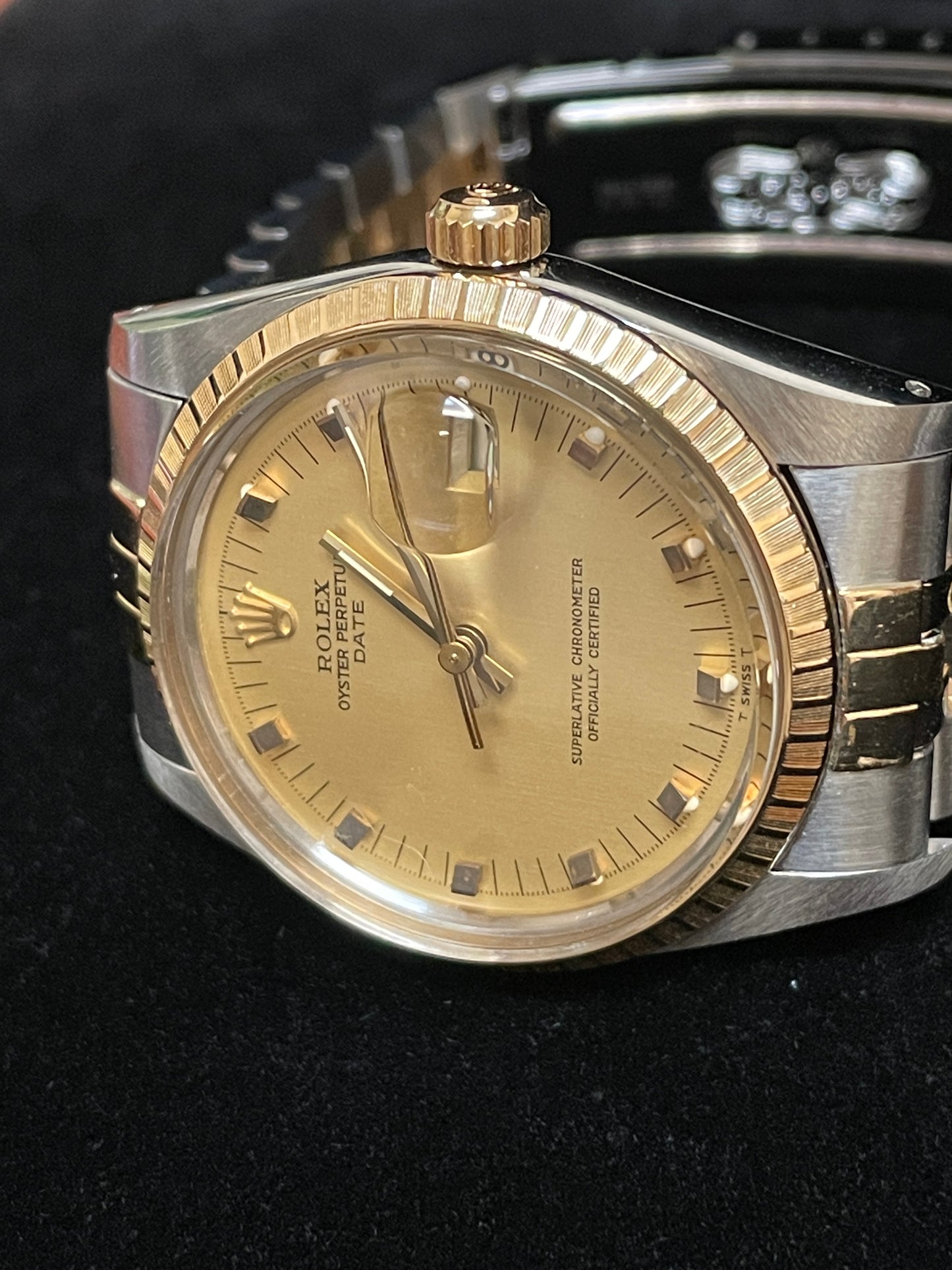 1984 Rolex Date 15053 Champagne Dial TT Jubilee No Papers 34mm