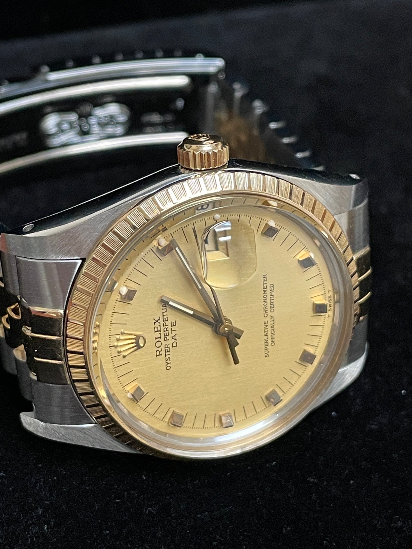 1984 Rolex Date 15053 Champagne Dial TT Jubilee No Papers 34mm