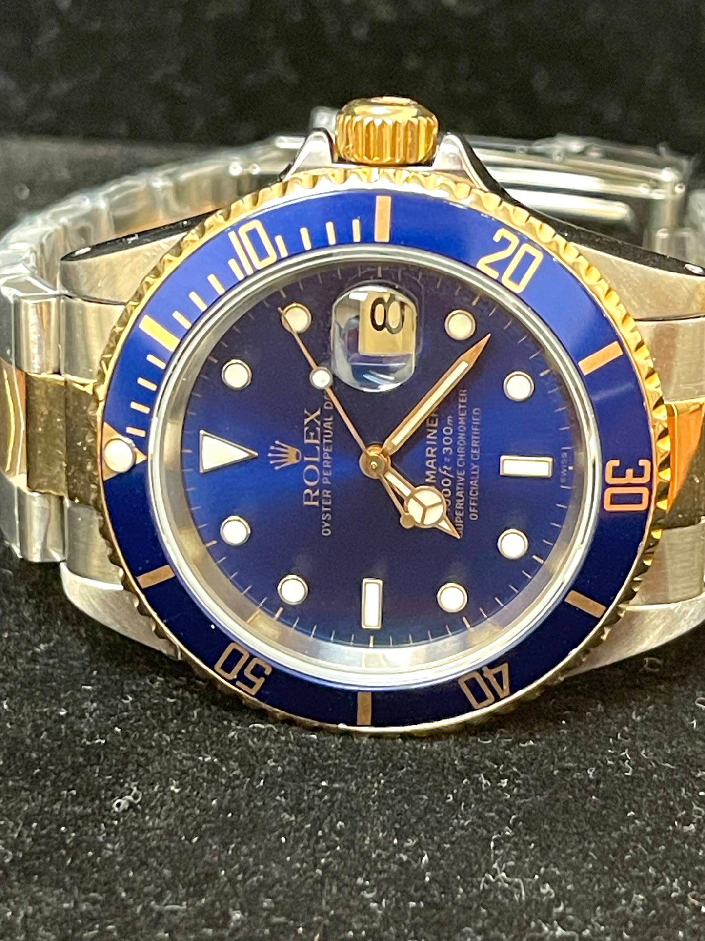 1997 Rolex Submariner 16613 Blue Dial TT Oyster No Papers 40mm