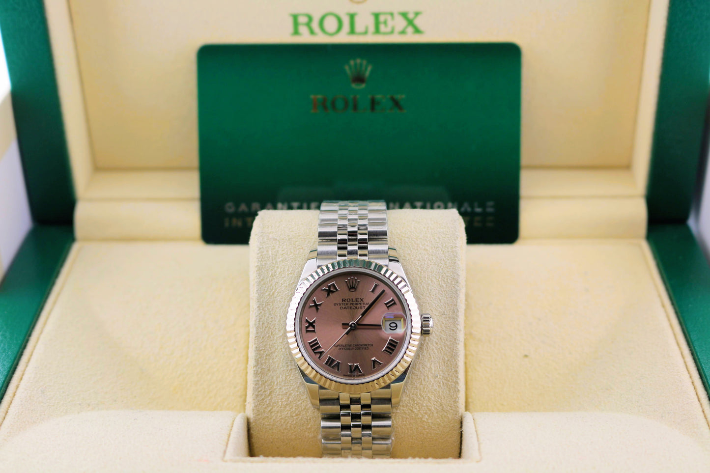 2020 Rolex Datejust 278274 Midsize Pink Roman SS Jubilee With Papers 31mm