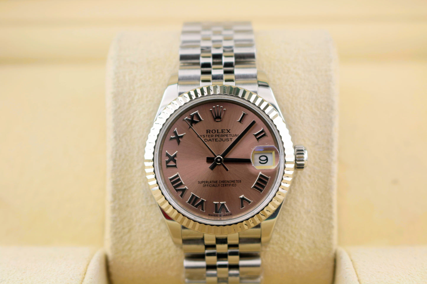 2020 Rolex Datejust 278274 Midsize Pink Roman SS Jubilee With Papers 31mm