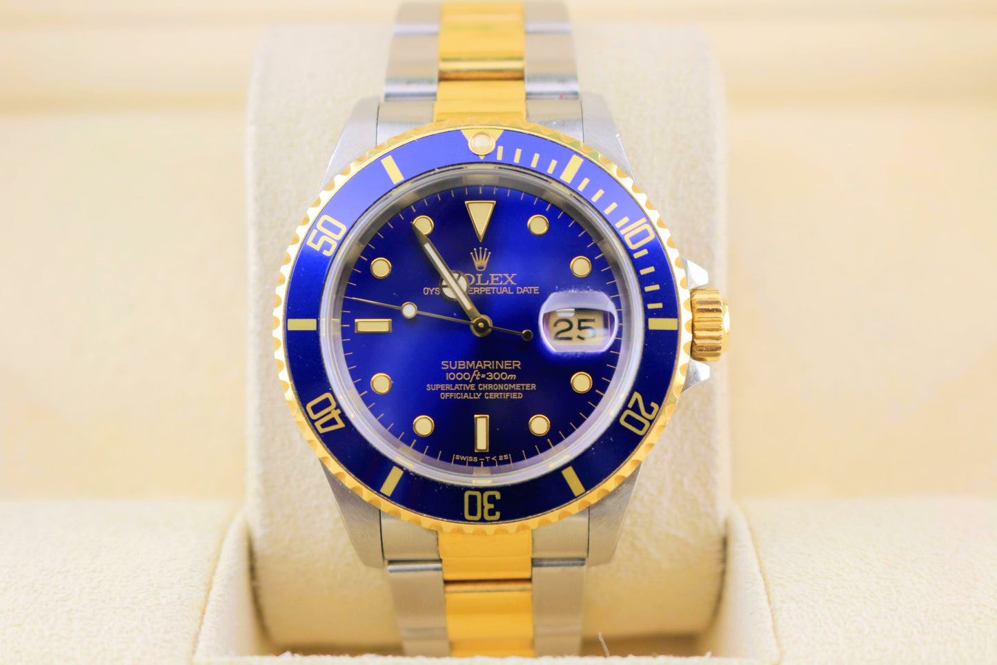 1990 Rolex Submariner 16613 Blue Dial TT Oyster No Papers 40mm