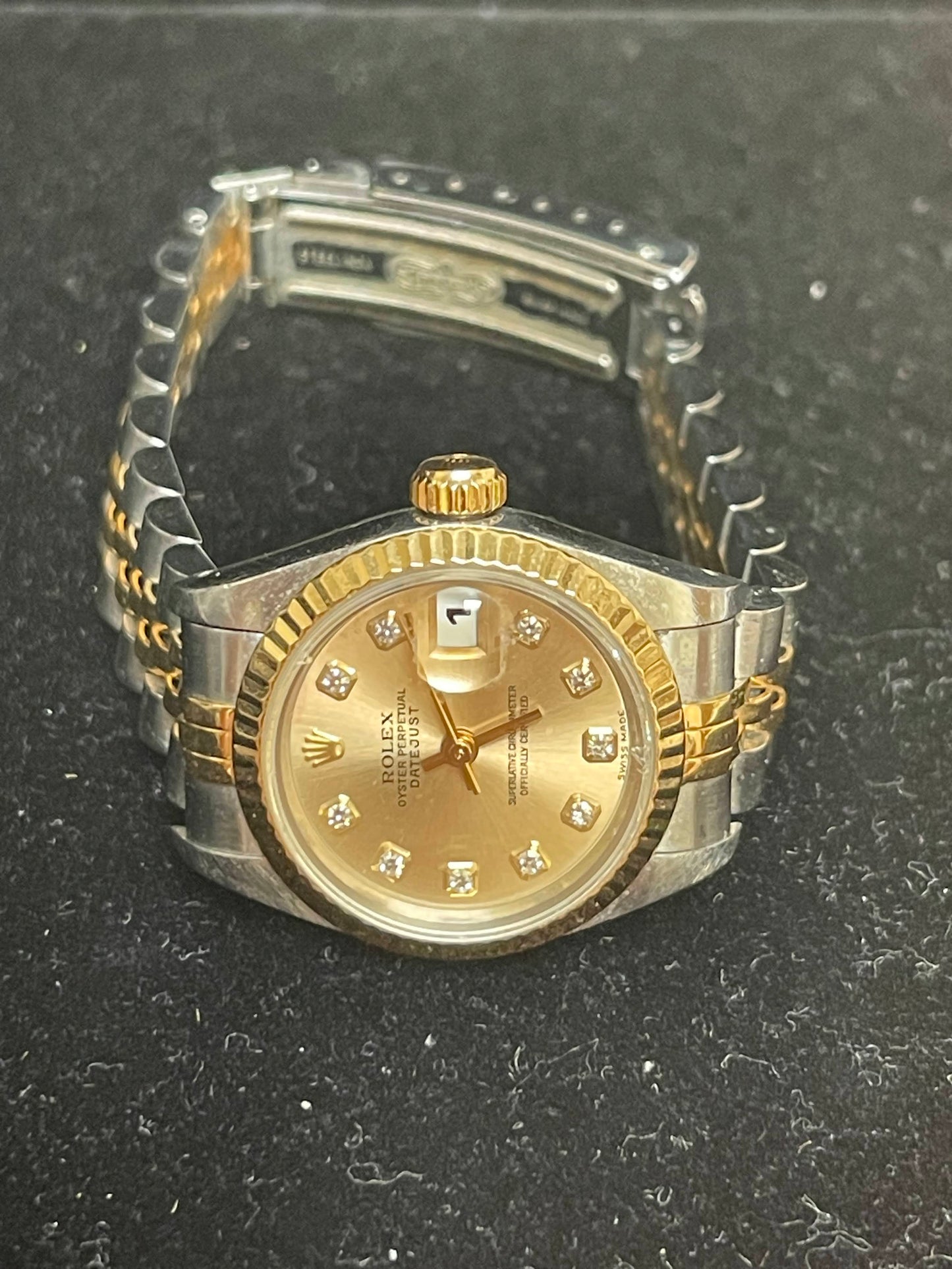 1990 Rolex Ladies Datejust 69173 Champagne/Silver Dial TT Jubilee No Papers 26mm