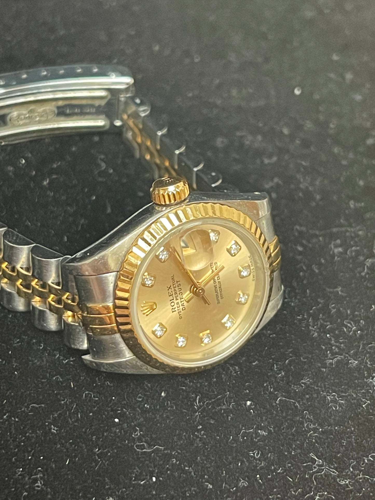 1990 Rolex Ladies Datejust 69173 Champagne/Silver Dial TT Jubilee No Papers 26mm