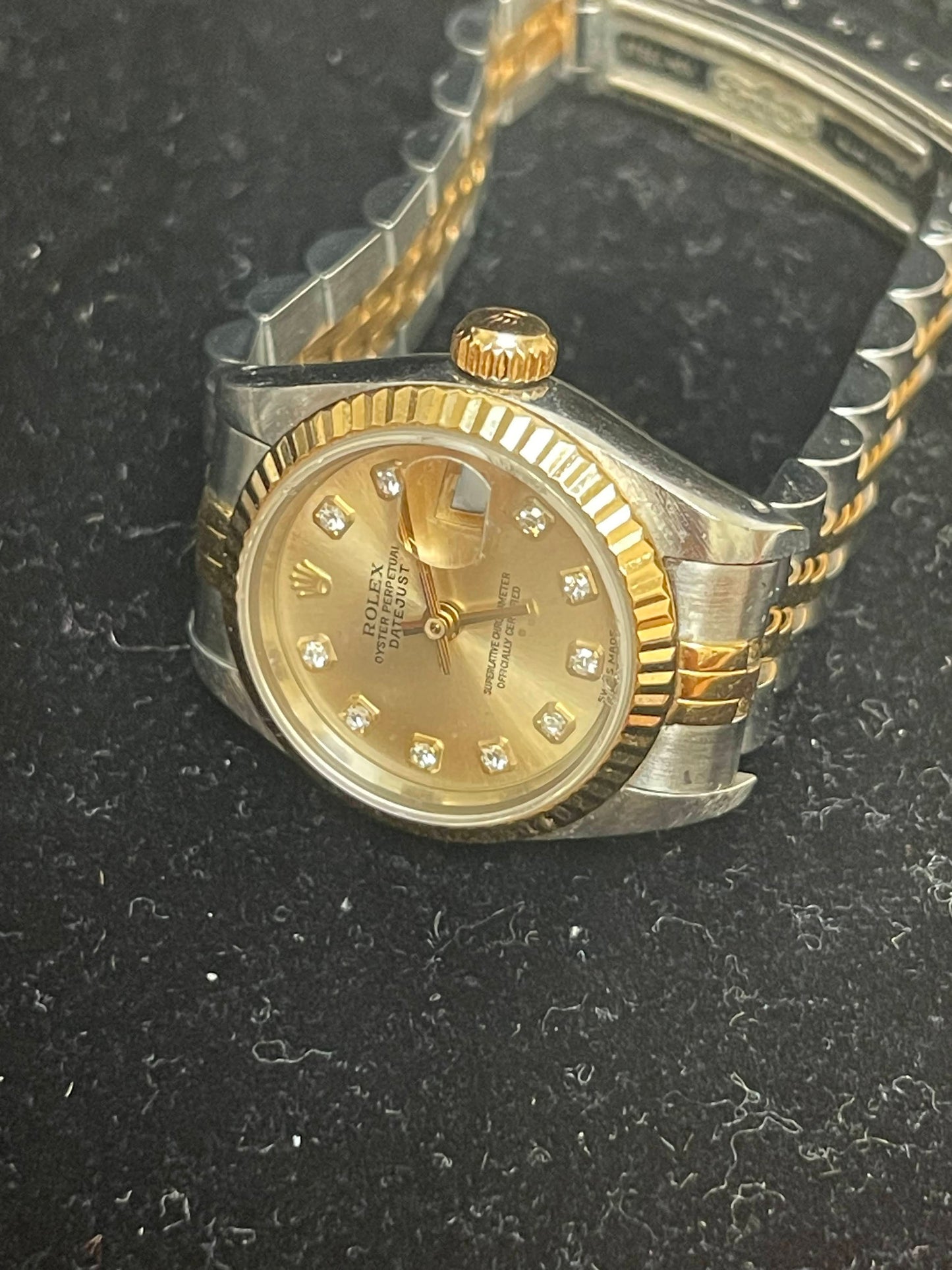1990 Rolex Ladies Datejust 69173 Champagne/Silver Dial TT Jubilee No Papers 26mm