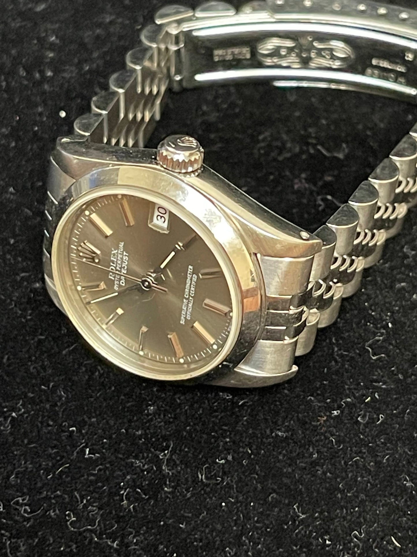 1984 Rolex Datejust 68273 Midsize Grey Dial SS Jubilee No Papers 31mm