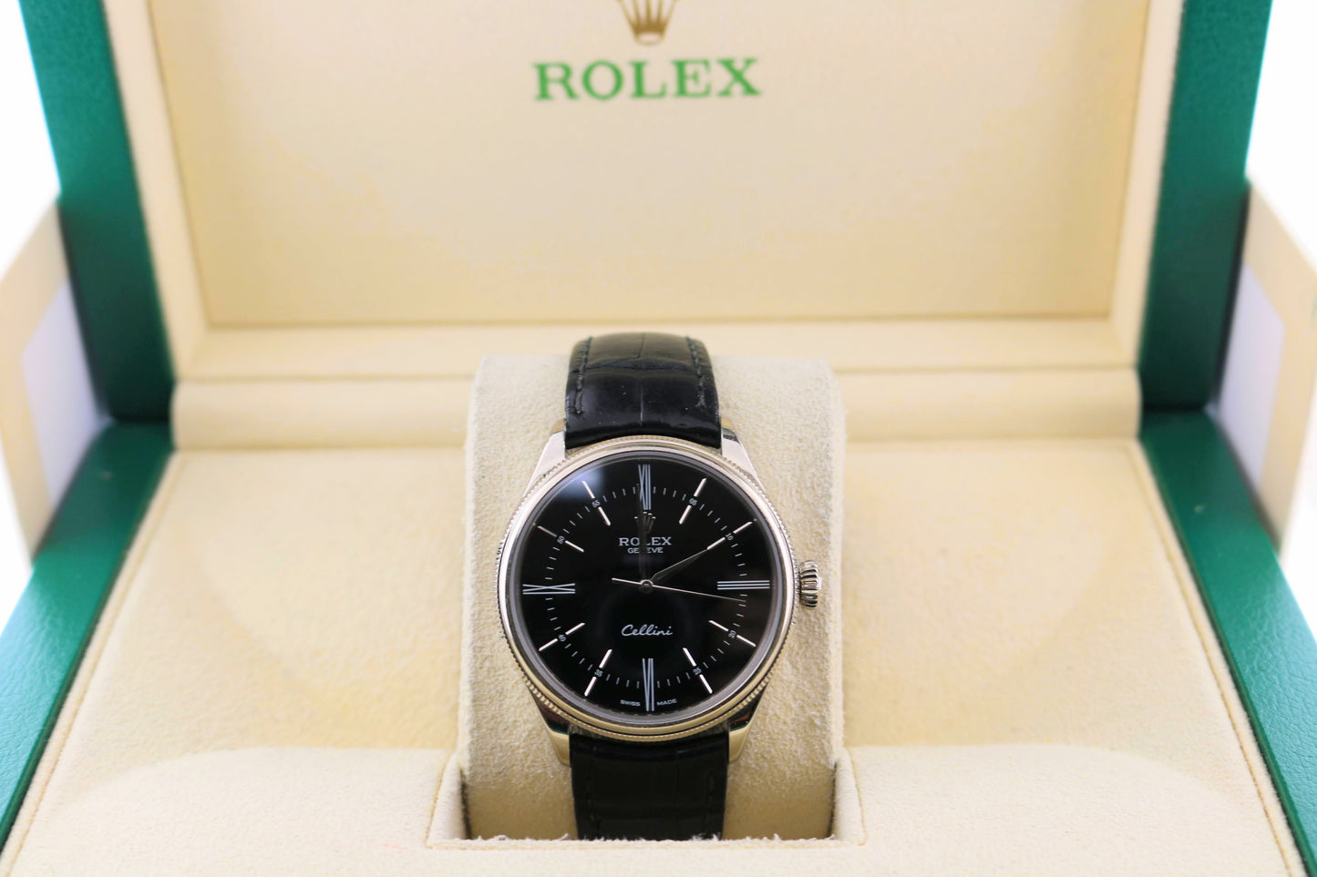 2019 Rolex Cellini 50509 Black Dial White Gold 18kt No Papers 39mm
