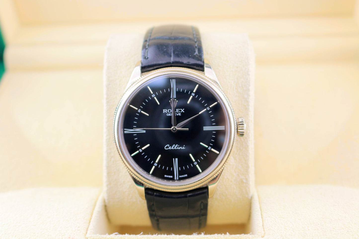2019 Rolex Cellini 50509 Black Dial White Gold 18kt No Papers 39mm