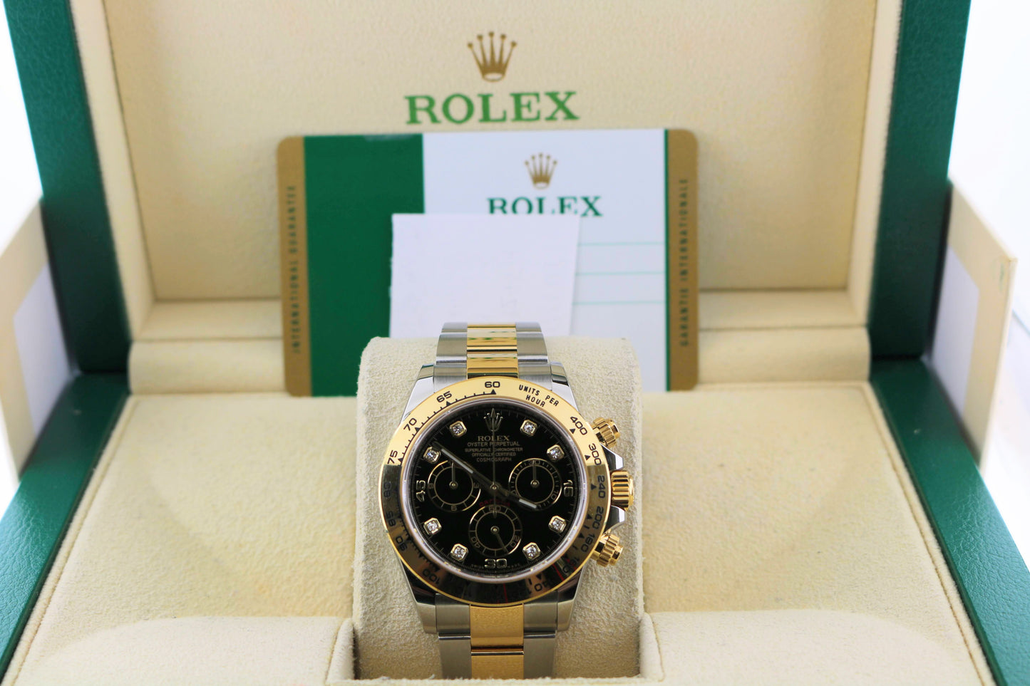 OH Rolex Daytona 116503 Black Diamond Dial TT Oyster With Papers 40mm
