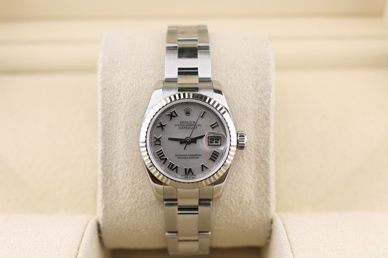 2007 Rolex Ladies Datejust 179174 White Mop SS Oyster No Papers 26mm