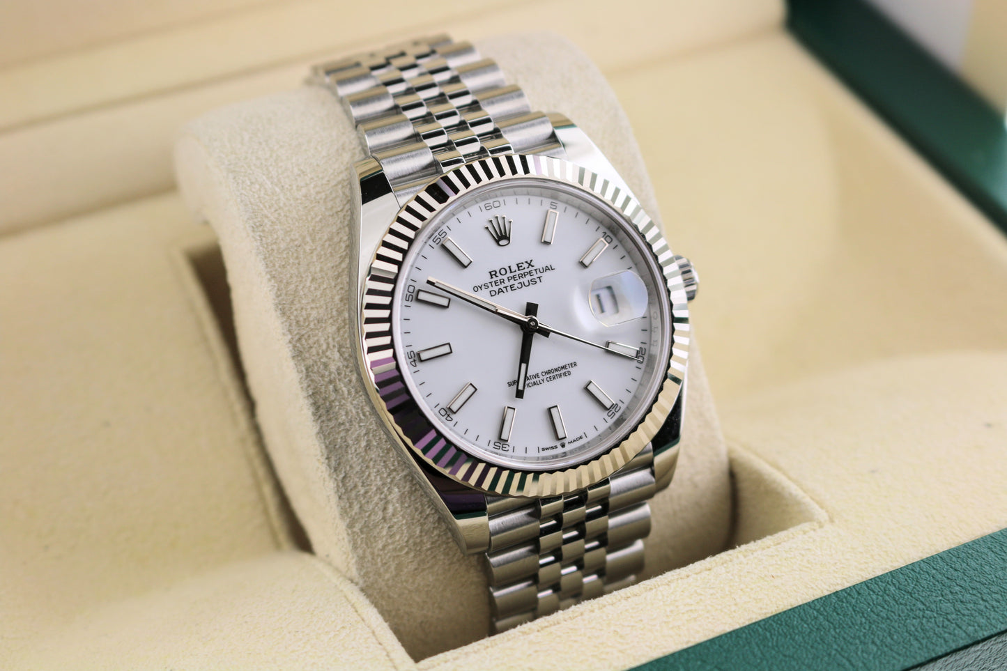 Unworn 2026 Rolex Datejust 126334 White Dial SS Jubilee With Box and Papers 41mm
