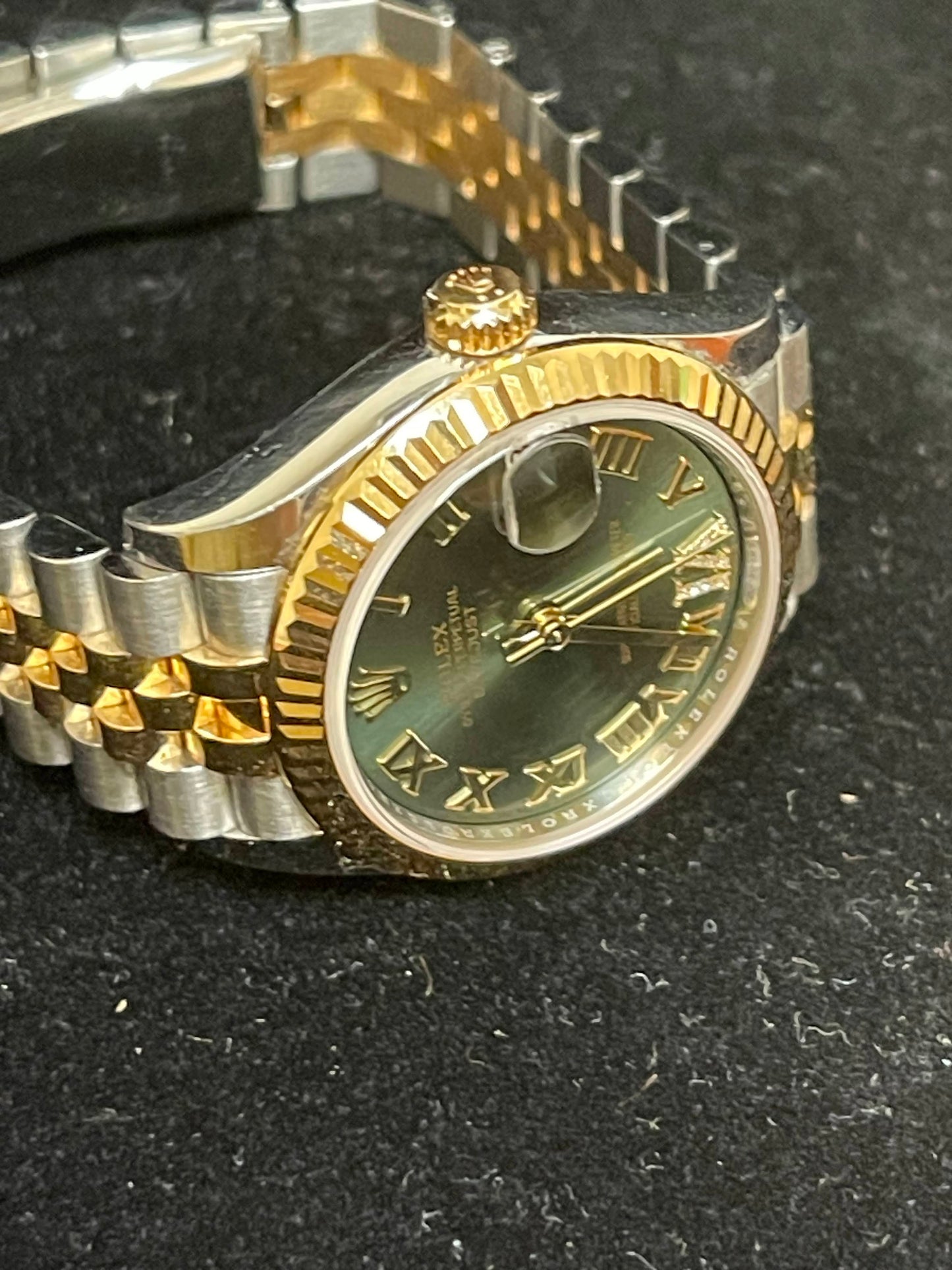2021 Rolex Datejust 278273 Green Roman Diamond Dial TT Jubilee With Papers 31mm