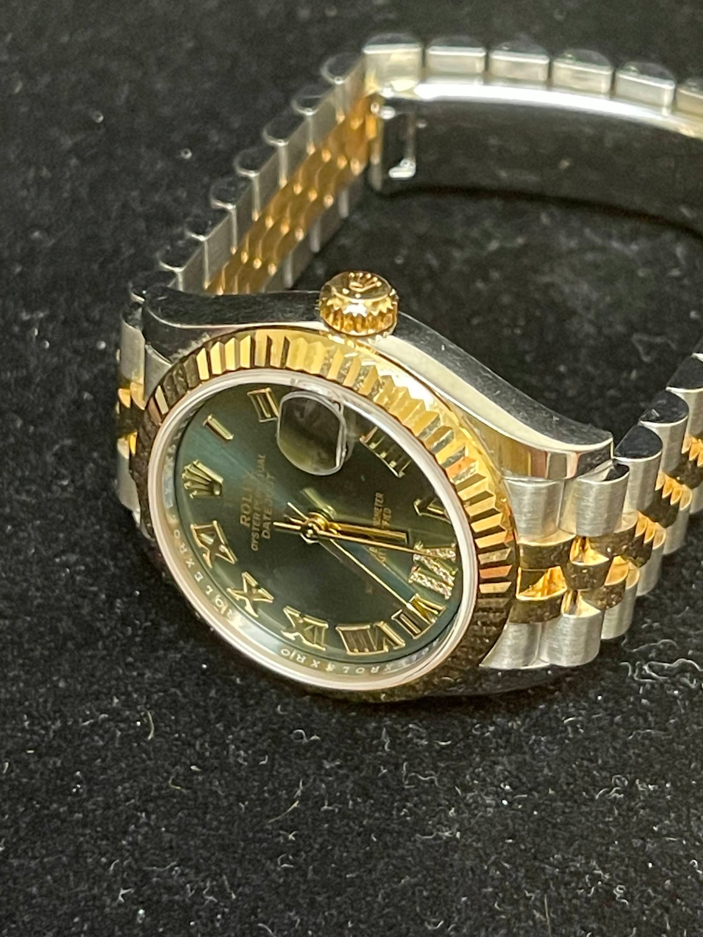 2021 Rolex Datejust 278273 Green Roman Diamond Dial TT Jubilee With Papers 31mm