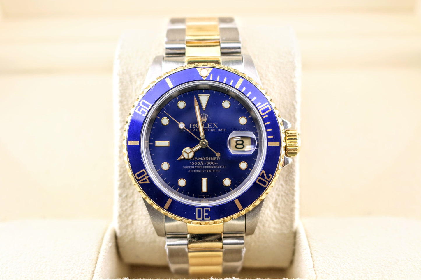 1997 Rolex Submariner 16613 Blue Dial TT Oyster No Papers 40mm