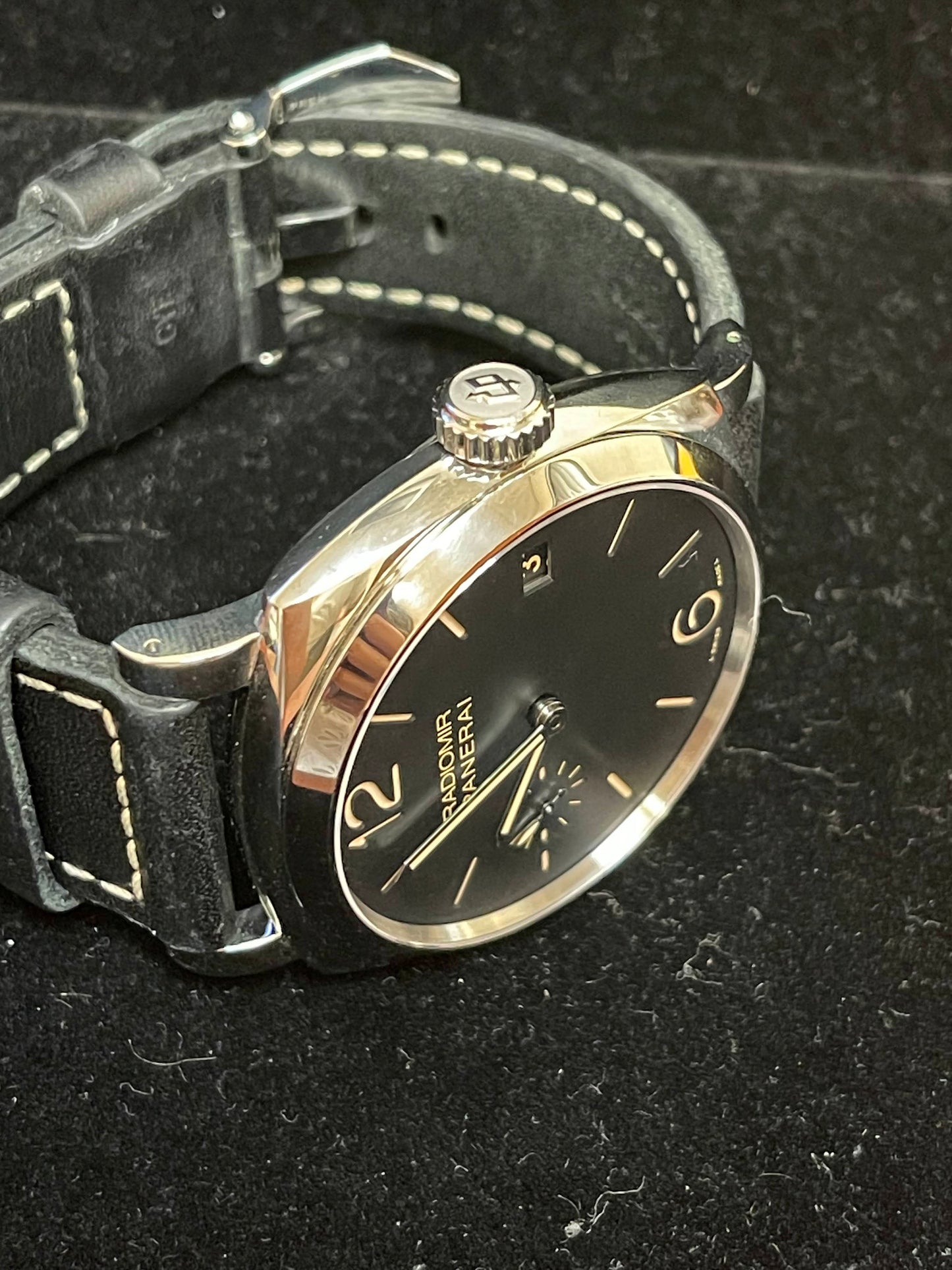 Panerai Radiomir 3 days Manual pam00514 Black Dial Leather Strap No Papers 47mm