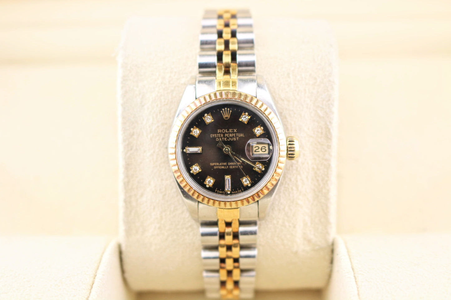 1983 Rolex Ladies Datejust 6917 Chocolate Diamond Dial TT Jubilee No Papers 26mm
