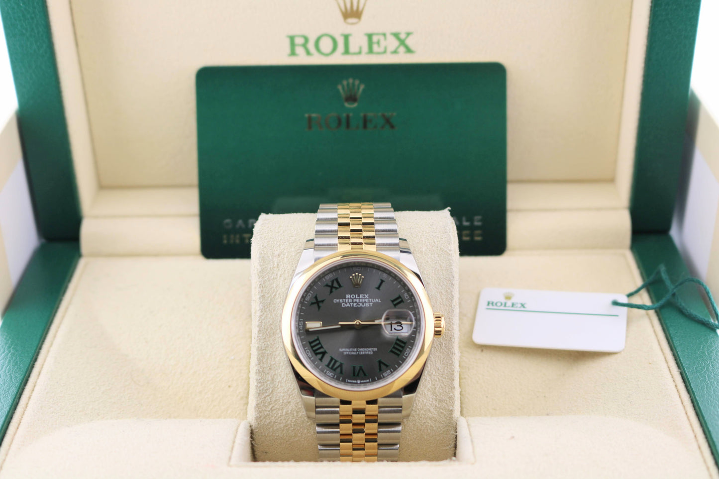 2022 Rolex Datejust 126203 Wimbledon Dial TT Jubilee With Papers 36mm