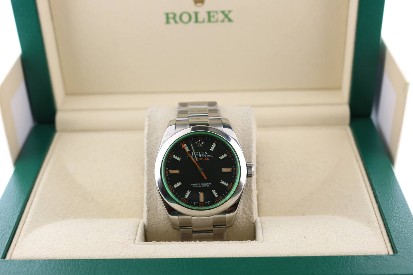 2014 Rolex Milgauss 116400GV Black Dial SS Oyster No Papers 40mm