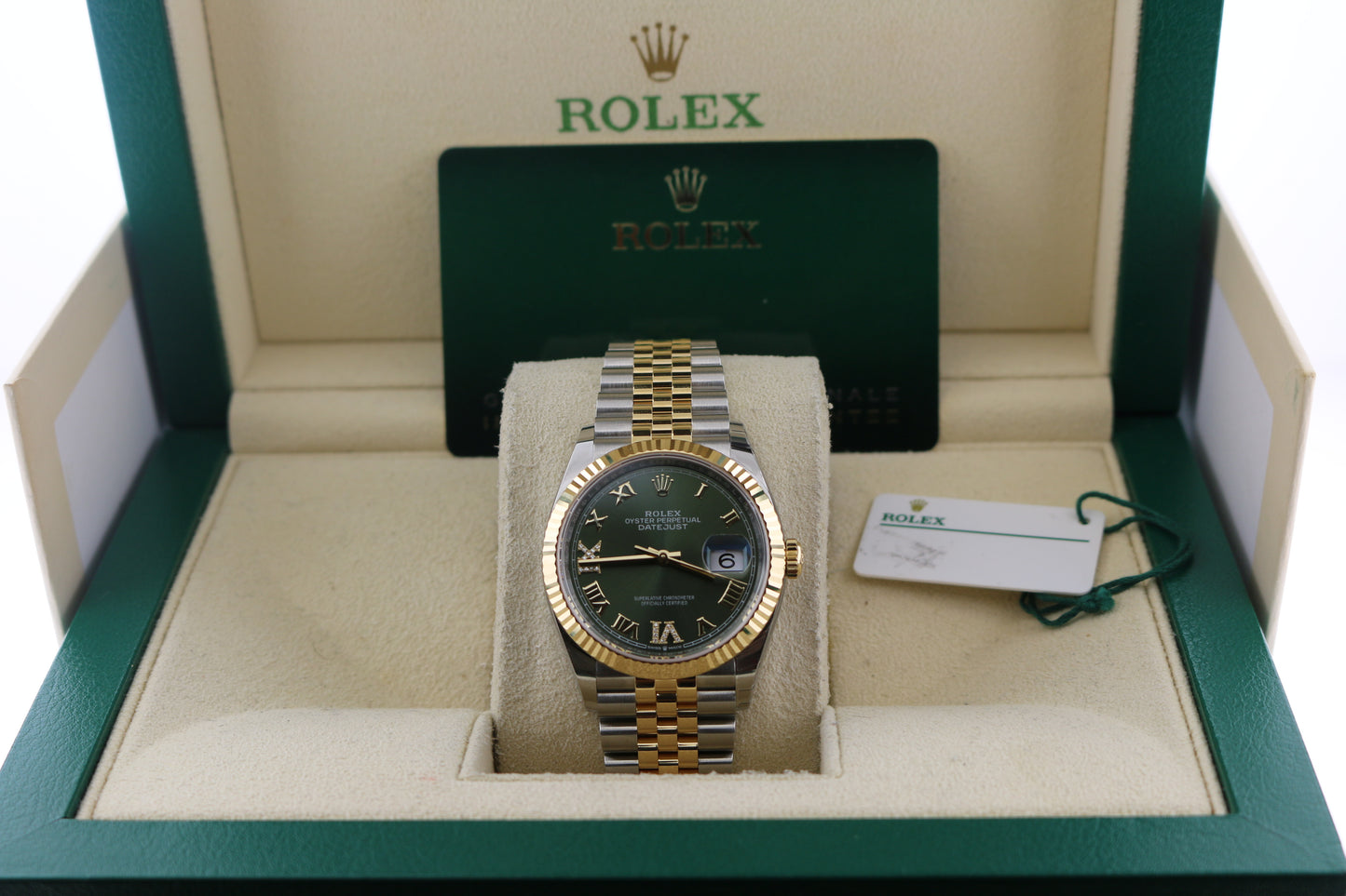 Unworn 2023 Rolex Datejust 126233 Green Roman VI Diam TT Jubilee W/ Papers 36mm