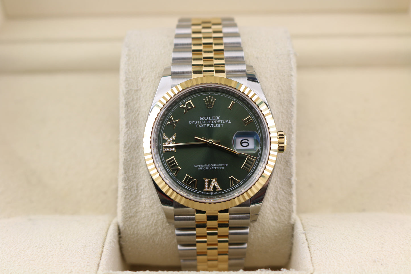 Unworn 2023 Rolex Datejust 126233 Green Roman VI Diam TT Jubilee W/ Papers 36mm