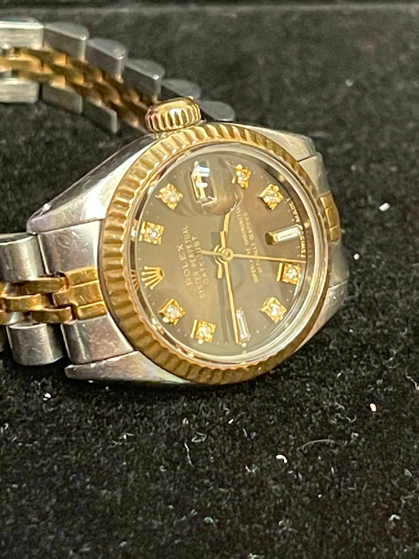 1983 Rolex Ladies Datejust 6917 Chocolate Diamond Dial TT Jubilee No Papers 26mm