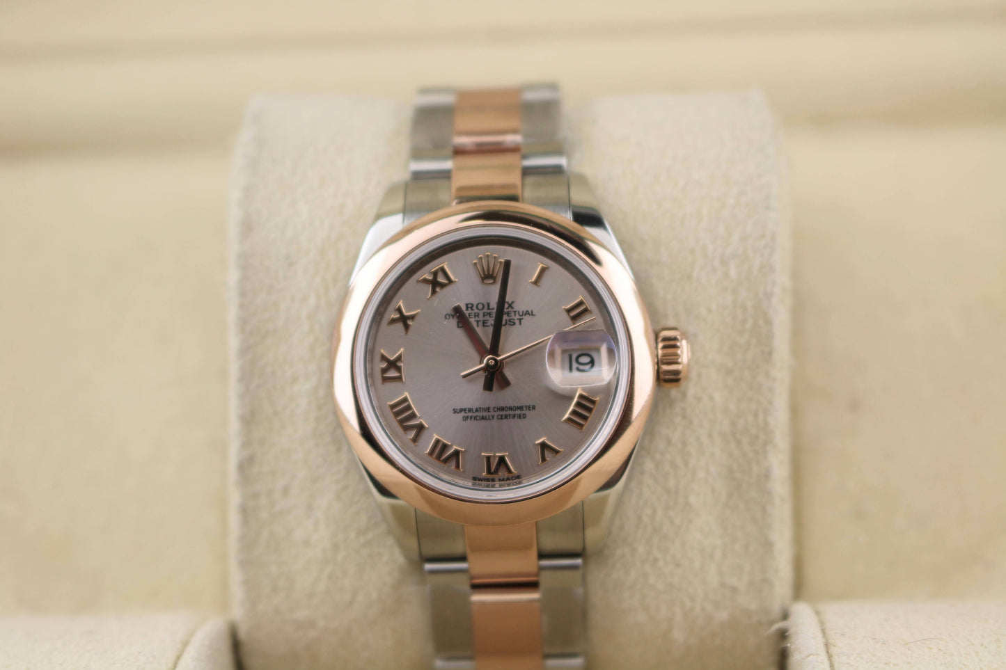 2022 Rolex Ladies Datejust 279161 Silver Roman Dial RG Oyster No Papers 28mm