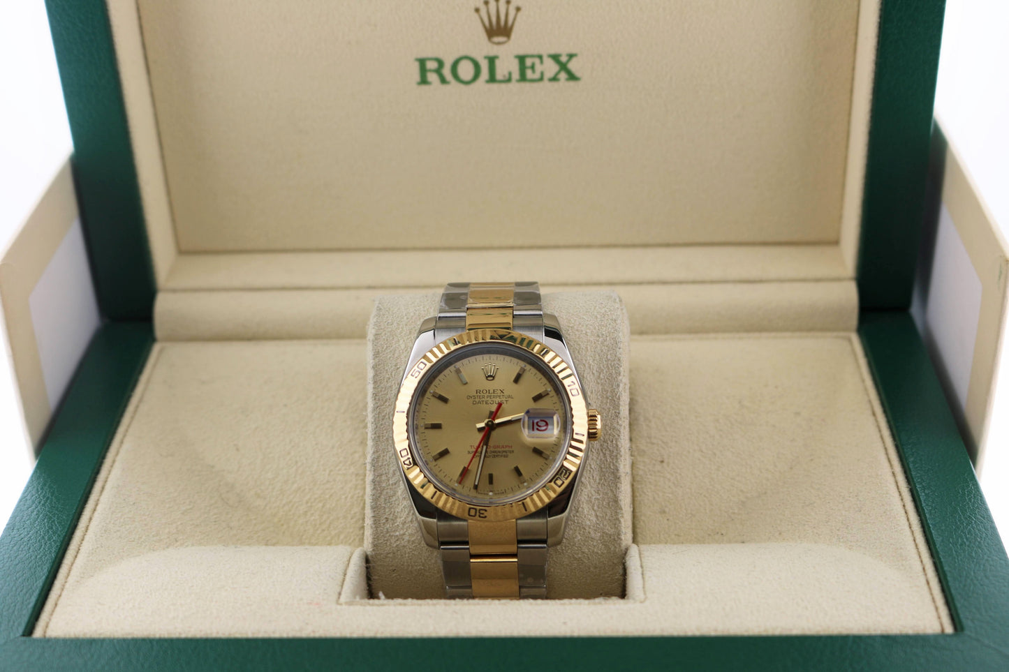 2006 Rolex Datejust Turn-O-Graph 116263 Champagne Dial TT Oyster No Papers 36mm
