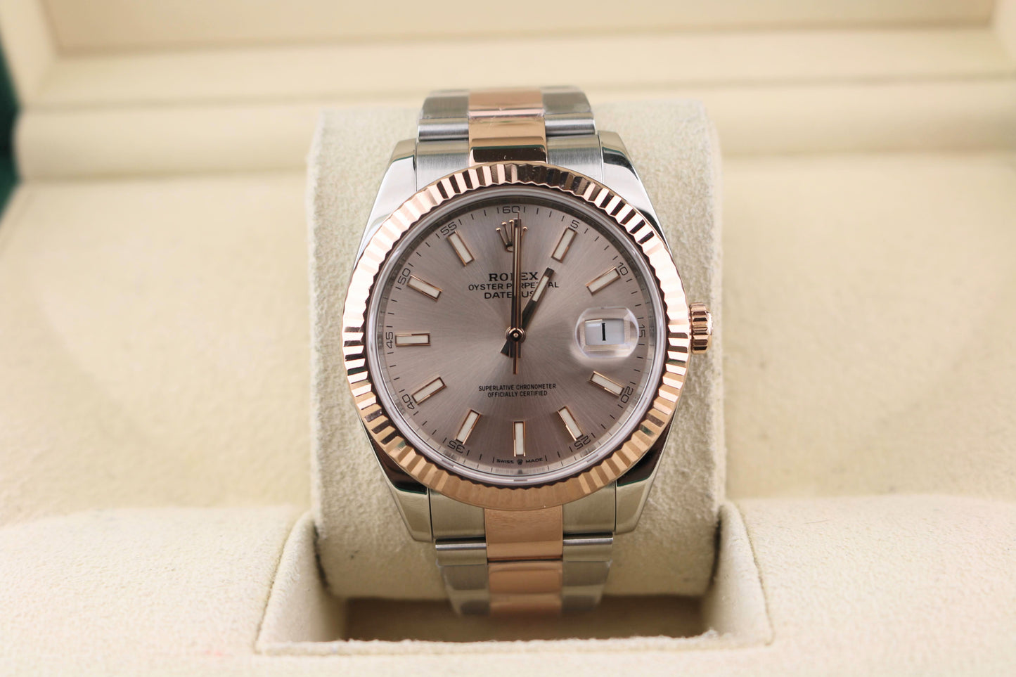 2022 Rolex DateJust 126331 Sundust Dial TT RG Oyster No Papers 41mm